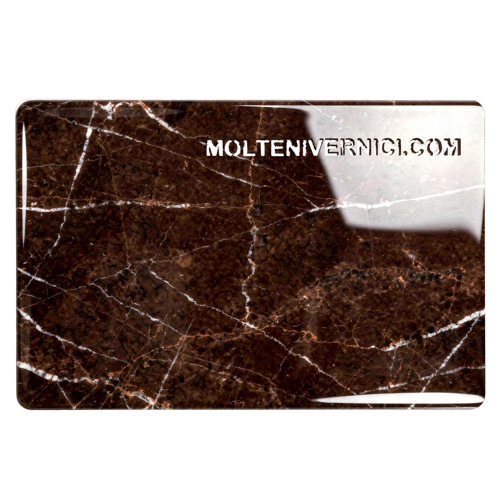STONAIR EMPERADOR LUX extra-glossy color variant: bronze polished ceramic effect finish with white veining by Molteni Vernici