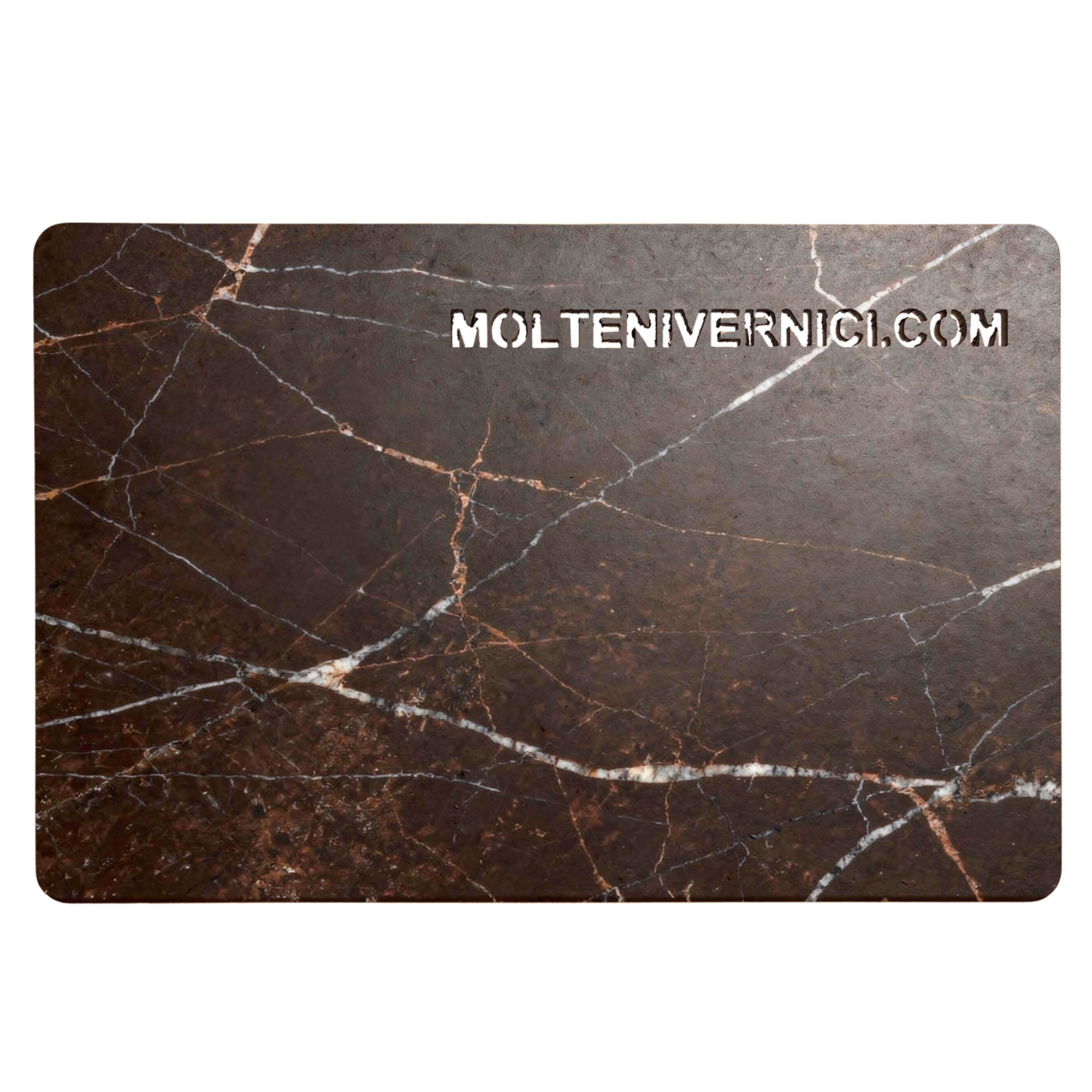 STONAIR EMPERADOR color variant: bronze polished ceramic effect finish with white veining by Molteni Vernici