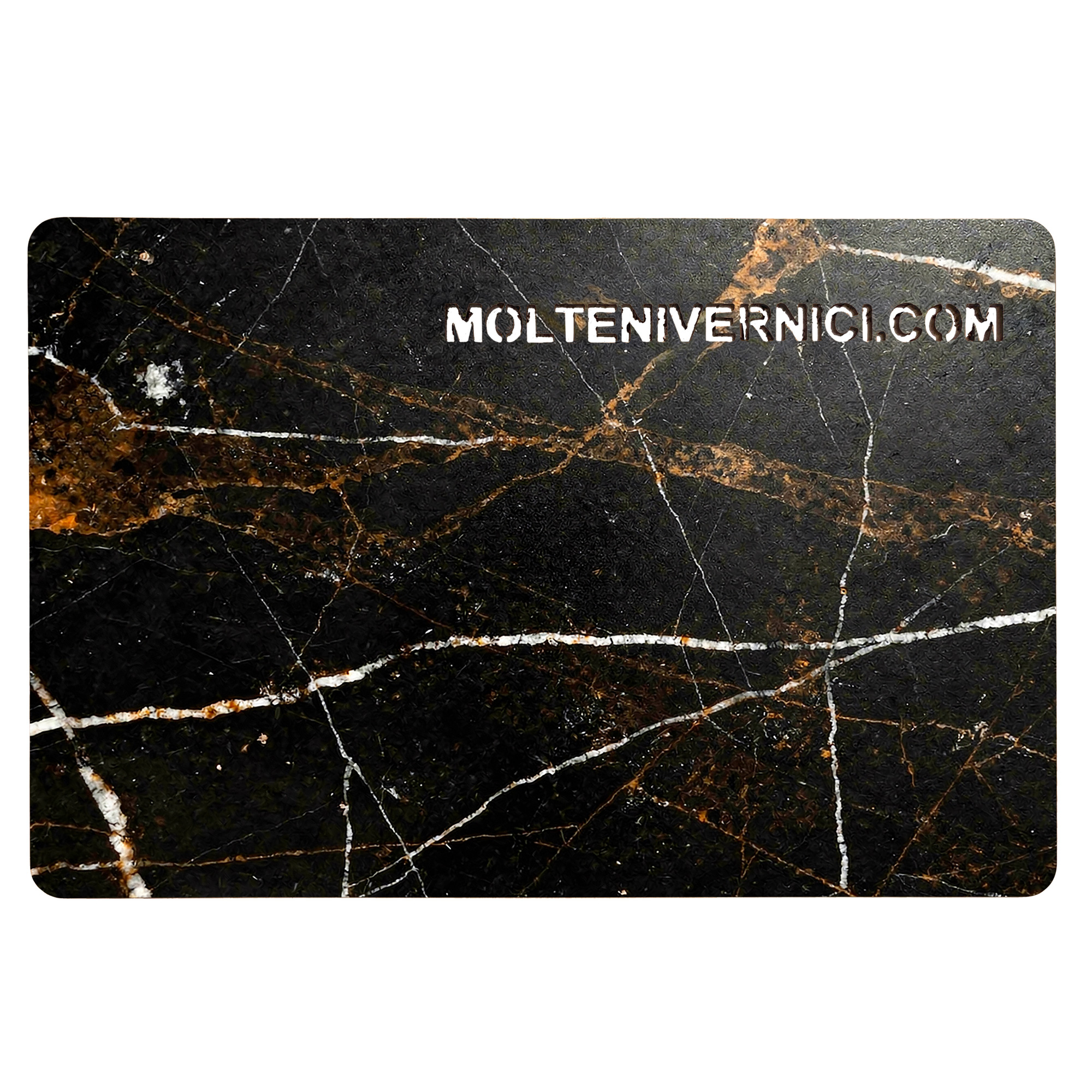STONAIR SAHARA color variant: black polished ceramic-effect finish with white and bronze veining by Molteni Vernici