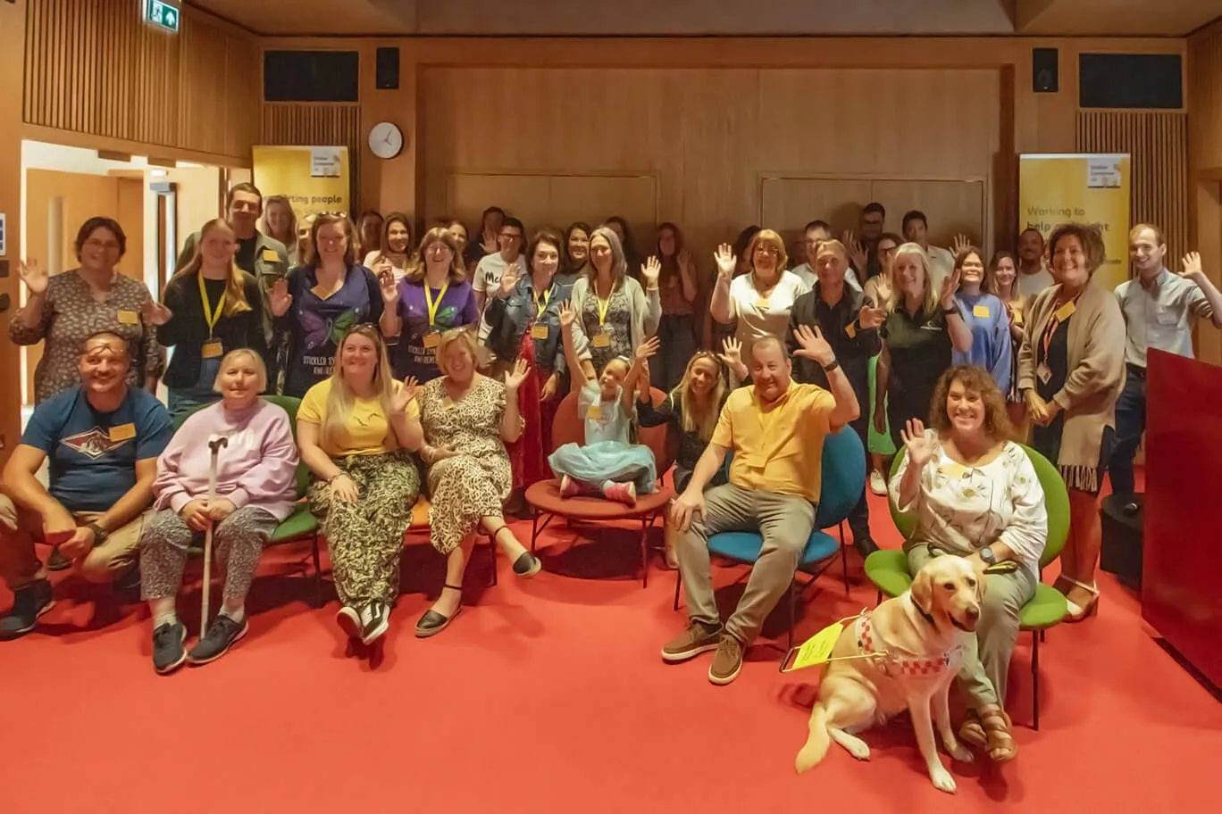 Group photo of delegates and speakers at the 2024 Stickler Syndrome Conference.
