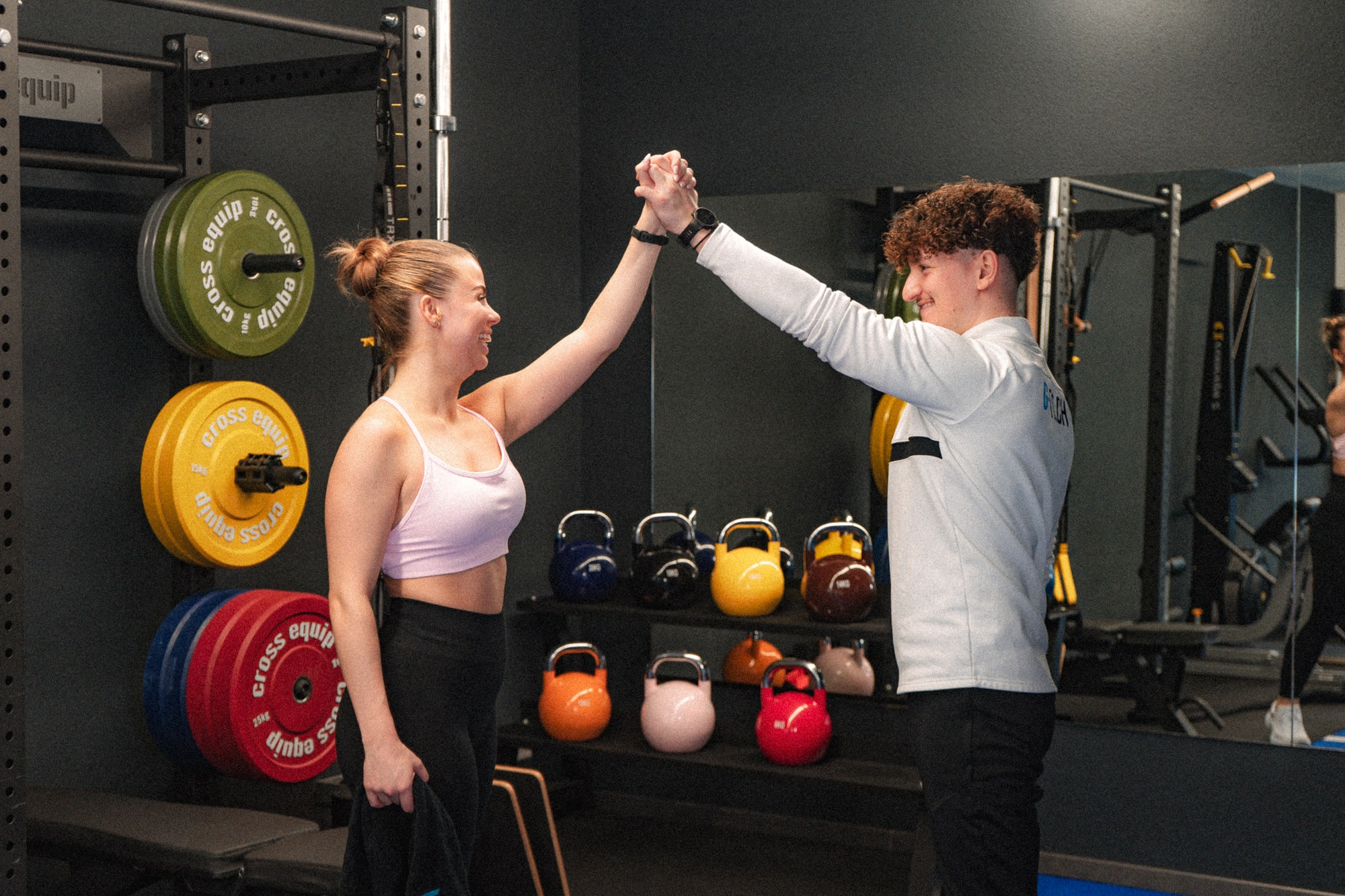 Körpermessungen mit Lorena im Messungsraum von G-FIT im Obergeschoss