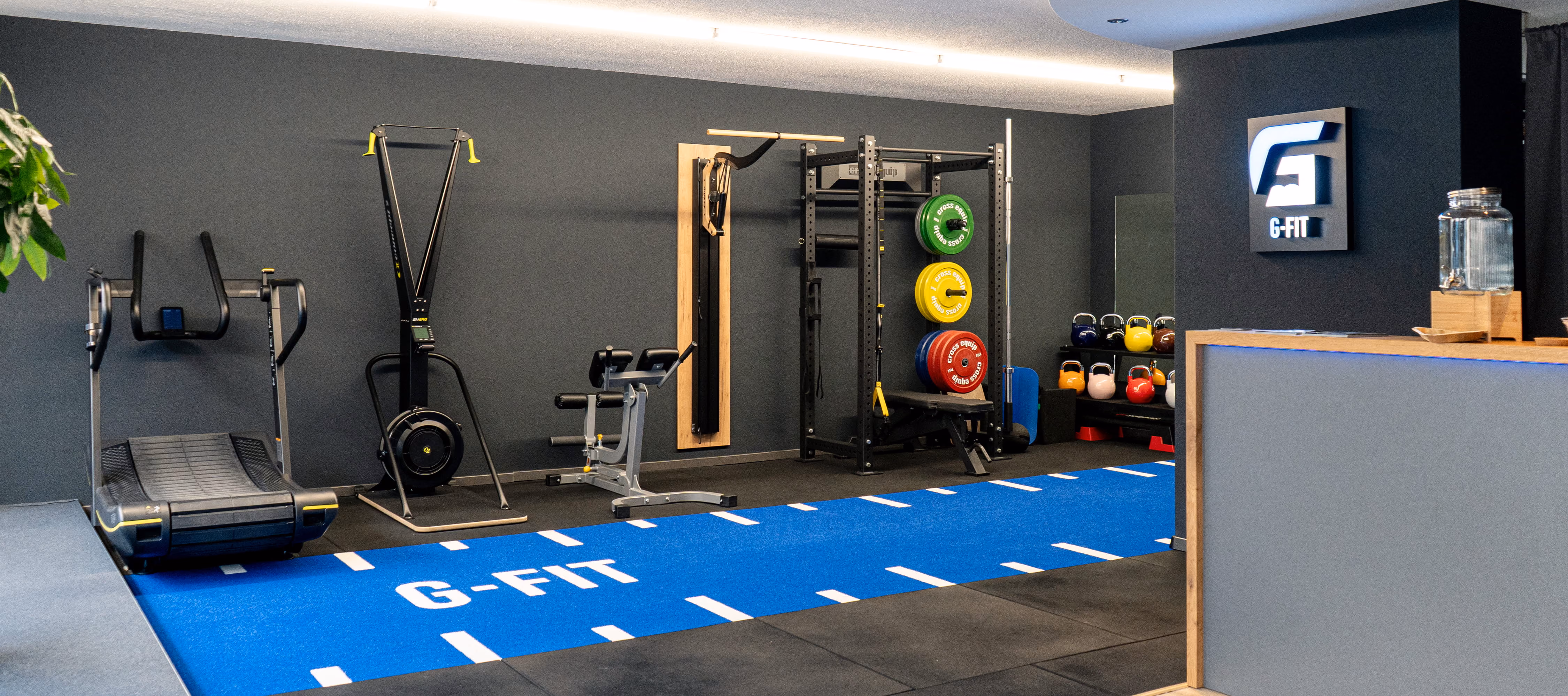 Trainingsfläche G-FIT Kriens mit blauem Boden