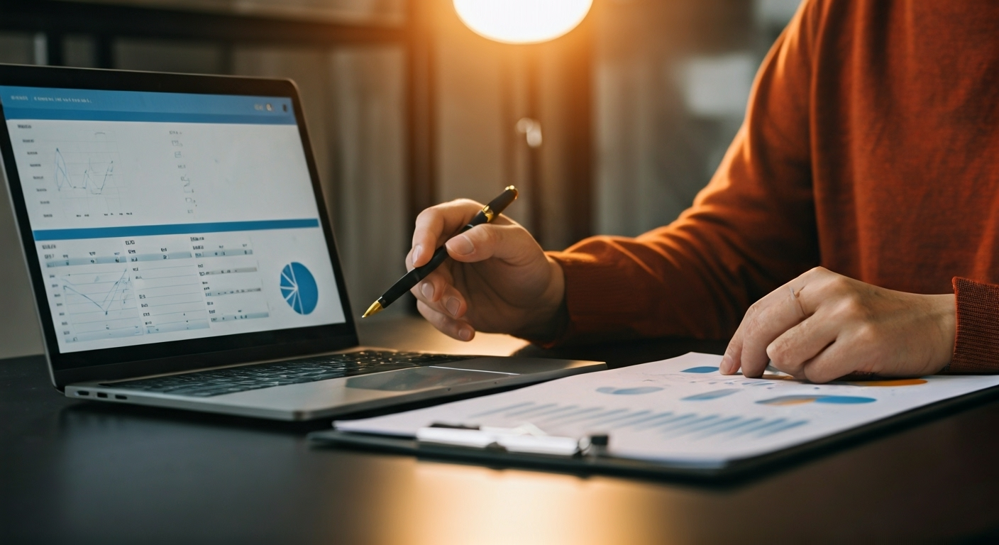 Expert analyzing marketing data