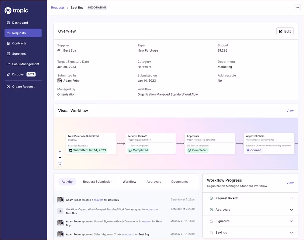 spend management approval workflow