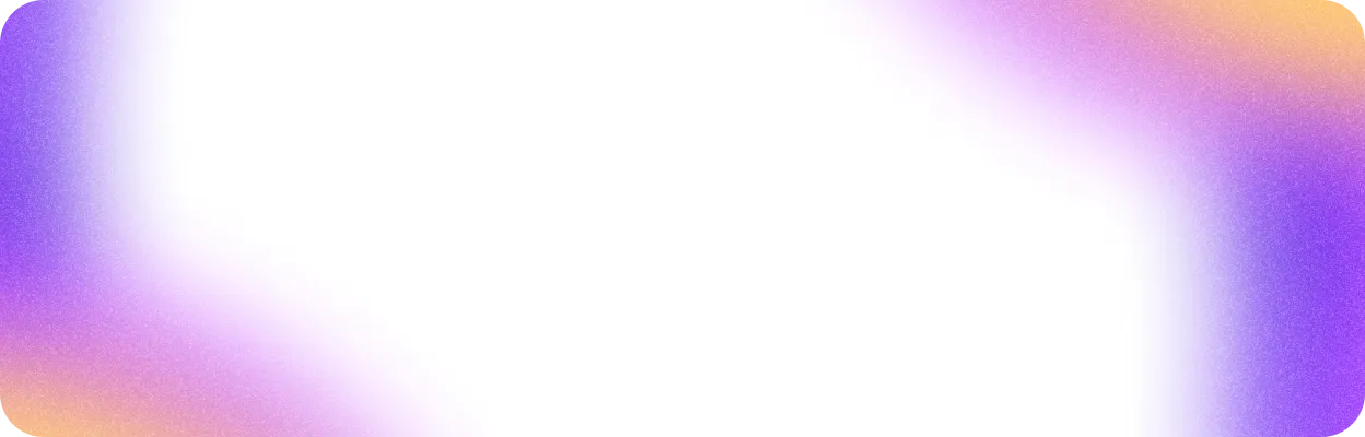 Soft purple, pink, and orange gradient background with a light grainy texture.