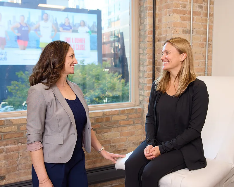 Concierge doctor meeting with business executive at SHIFT in Chicago, IL