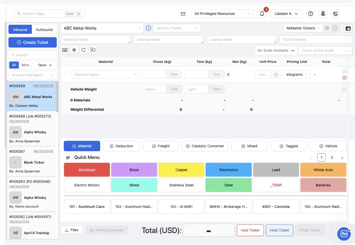 ReMatter dashboard mockup