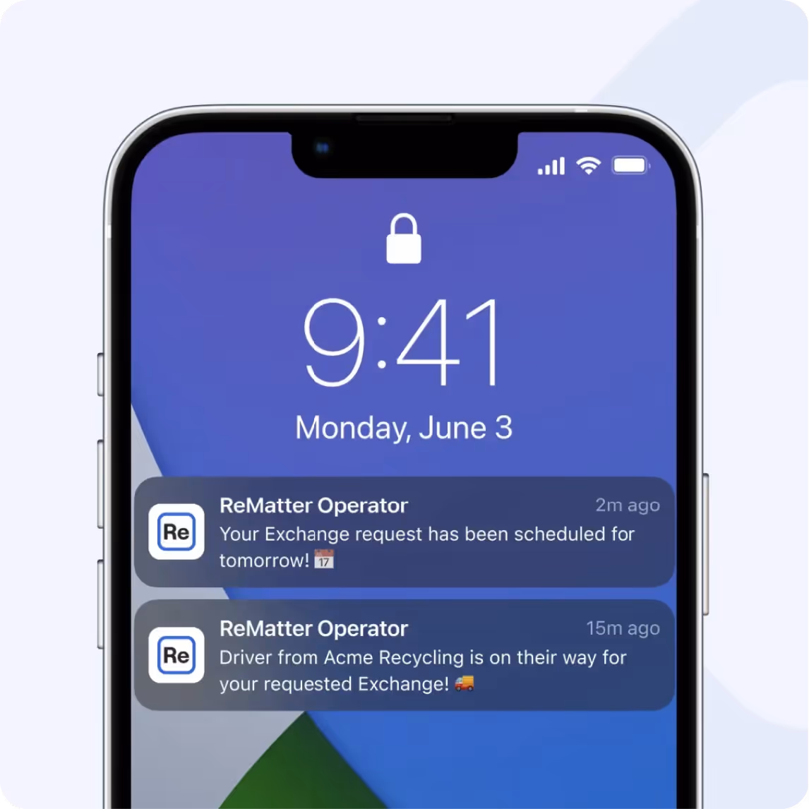 ReMatter notifications on iPhone