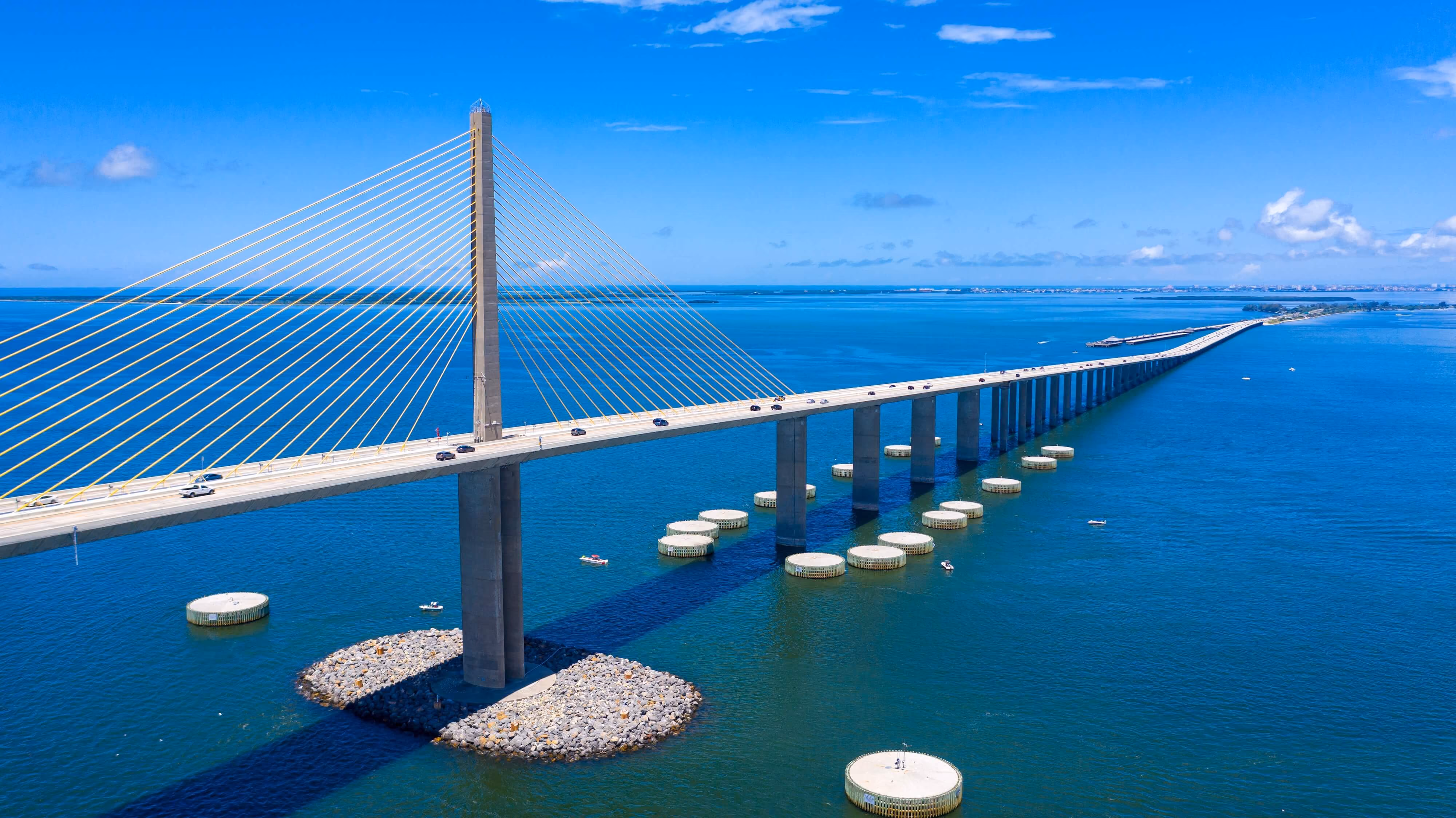 Sunshine Skyway Bridge in Tampa Bay representing FBDC's SBA 504 lending presence in Tampa, Florida