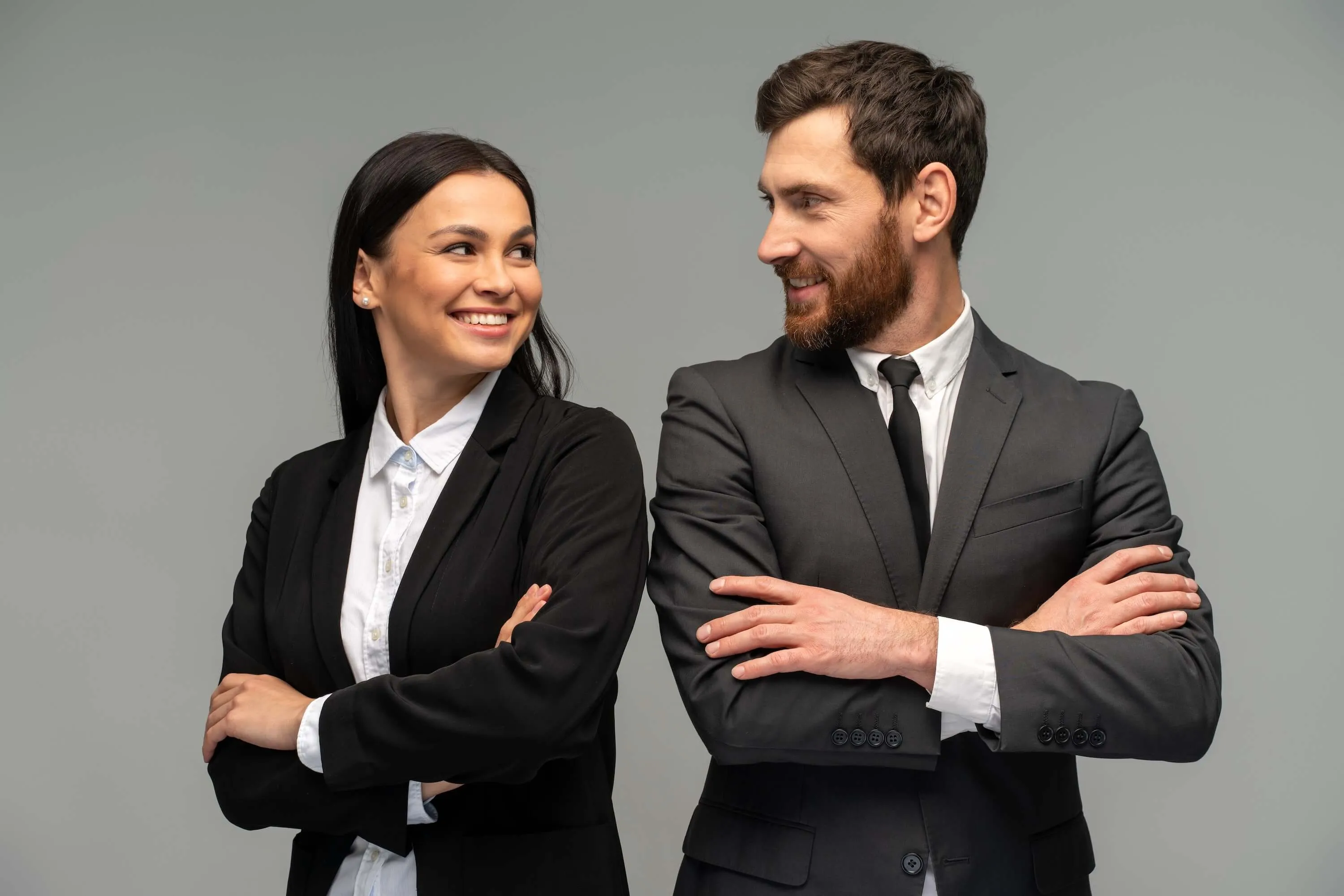 Two Florida small business owners discussing SBA 504 commercial real estate financing options