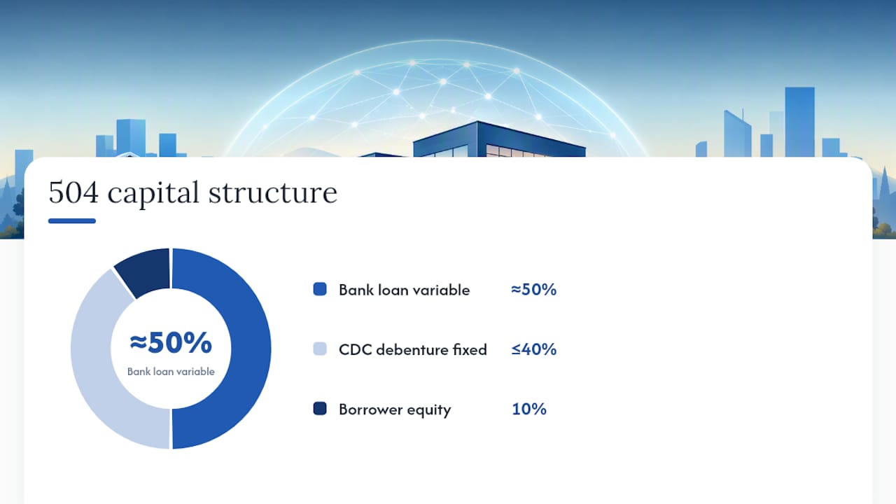 SBA 504 50-40-10 financing structure