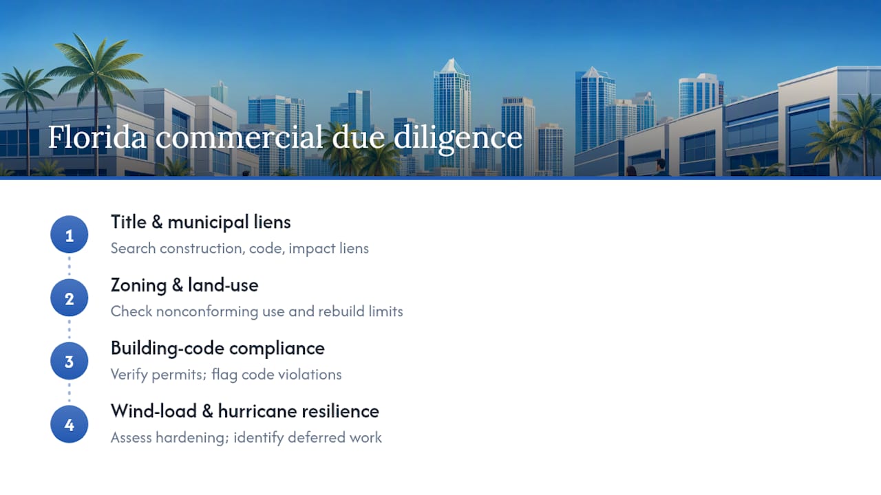 Florida commercial property due diligence checks