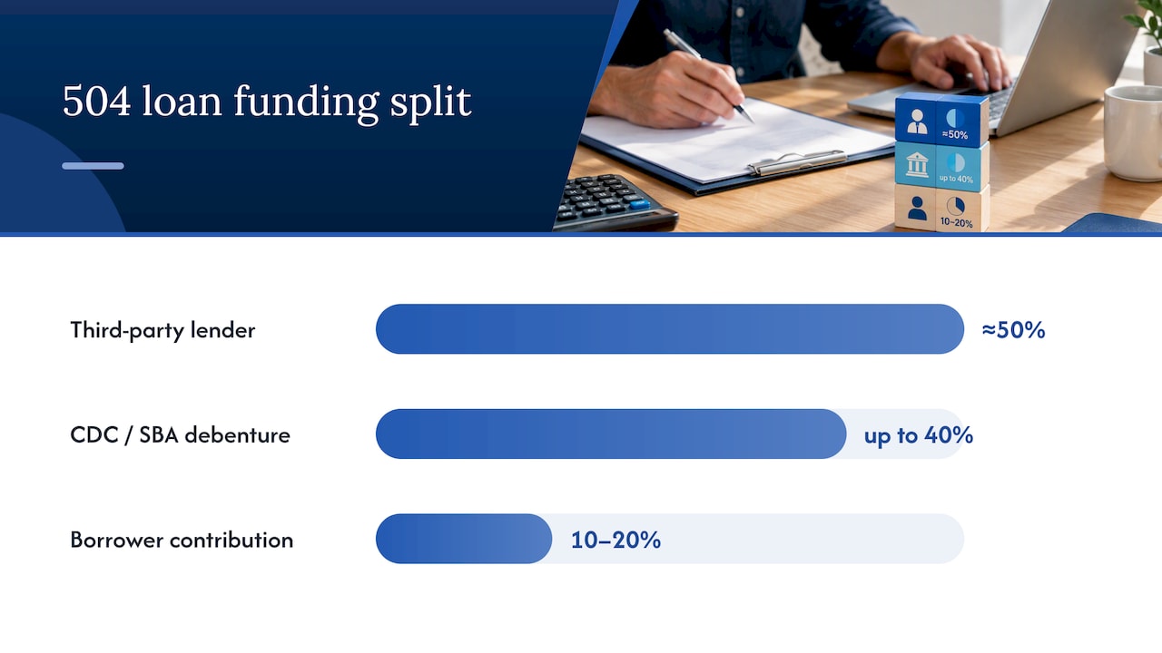 Three-party SBA 504 loan structure