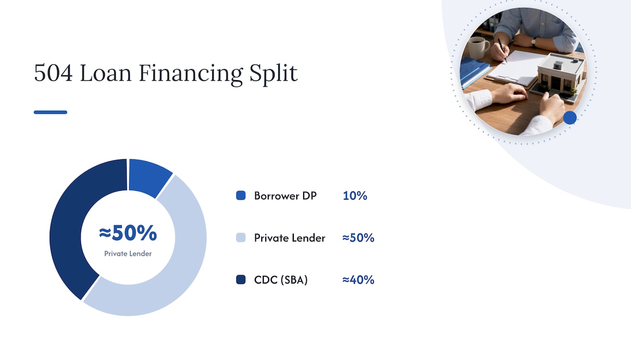 Three-layer SBA 504 financing structure