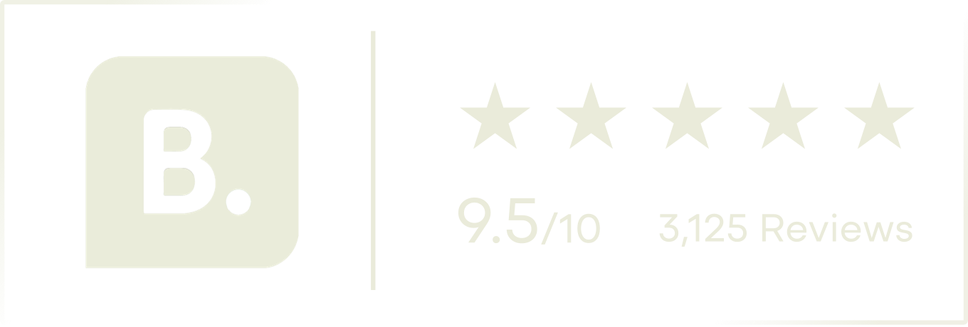 Booking.com 9.5 out of 10, 3,125 reviews