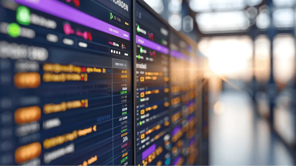 A computer screen with a lot of numbers on it.