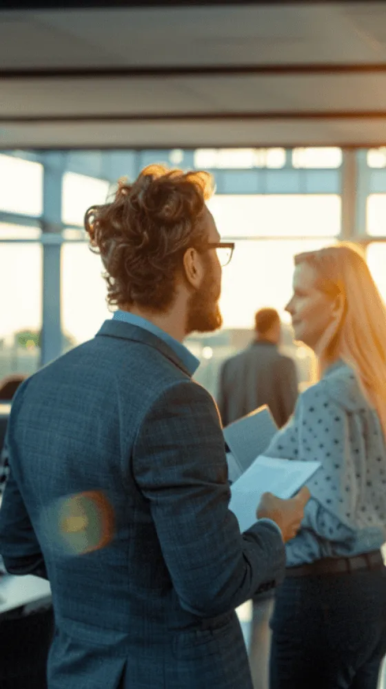 A man in a suit holding a book.