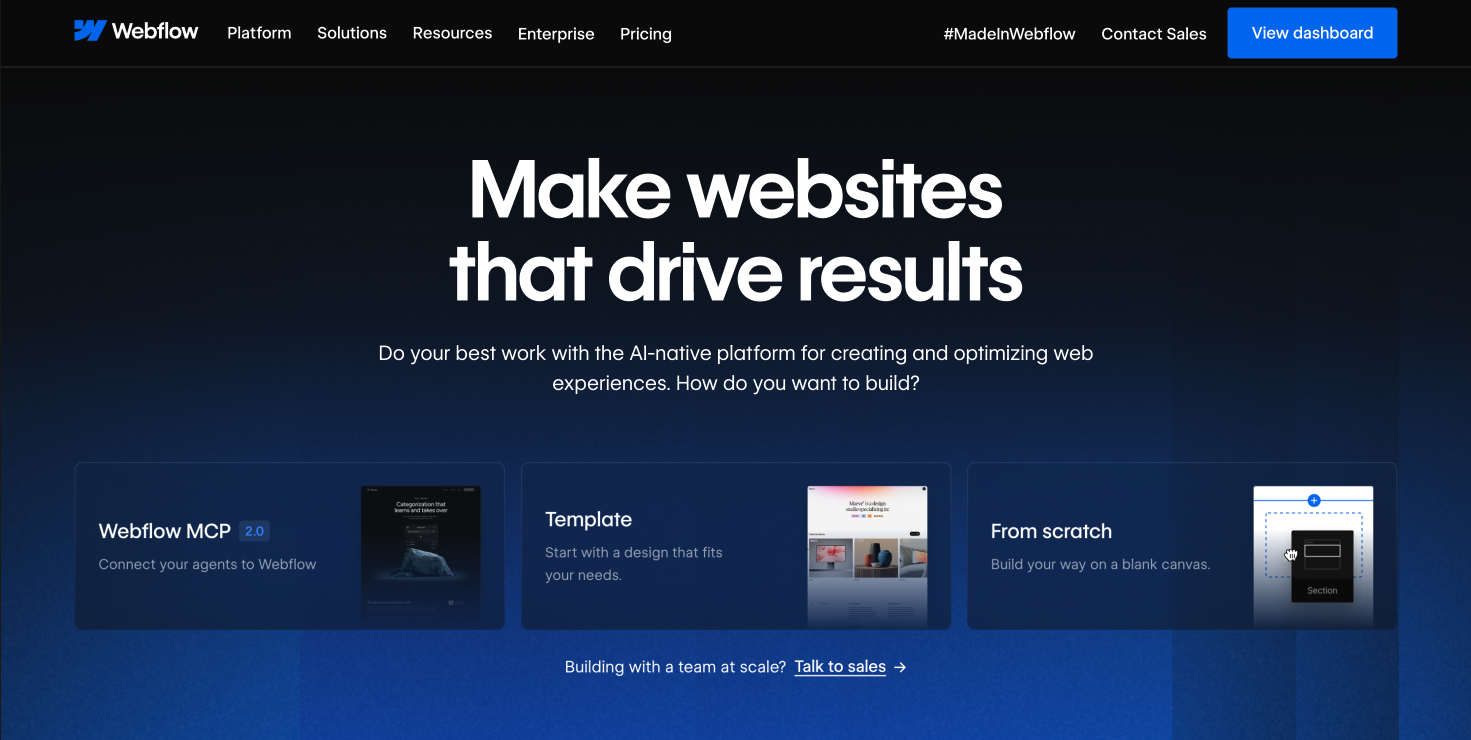 We Bet on Webflow Before It Was the Obvious Choice