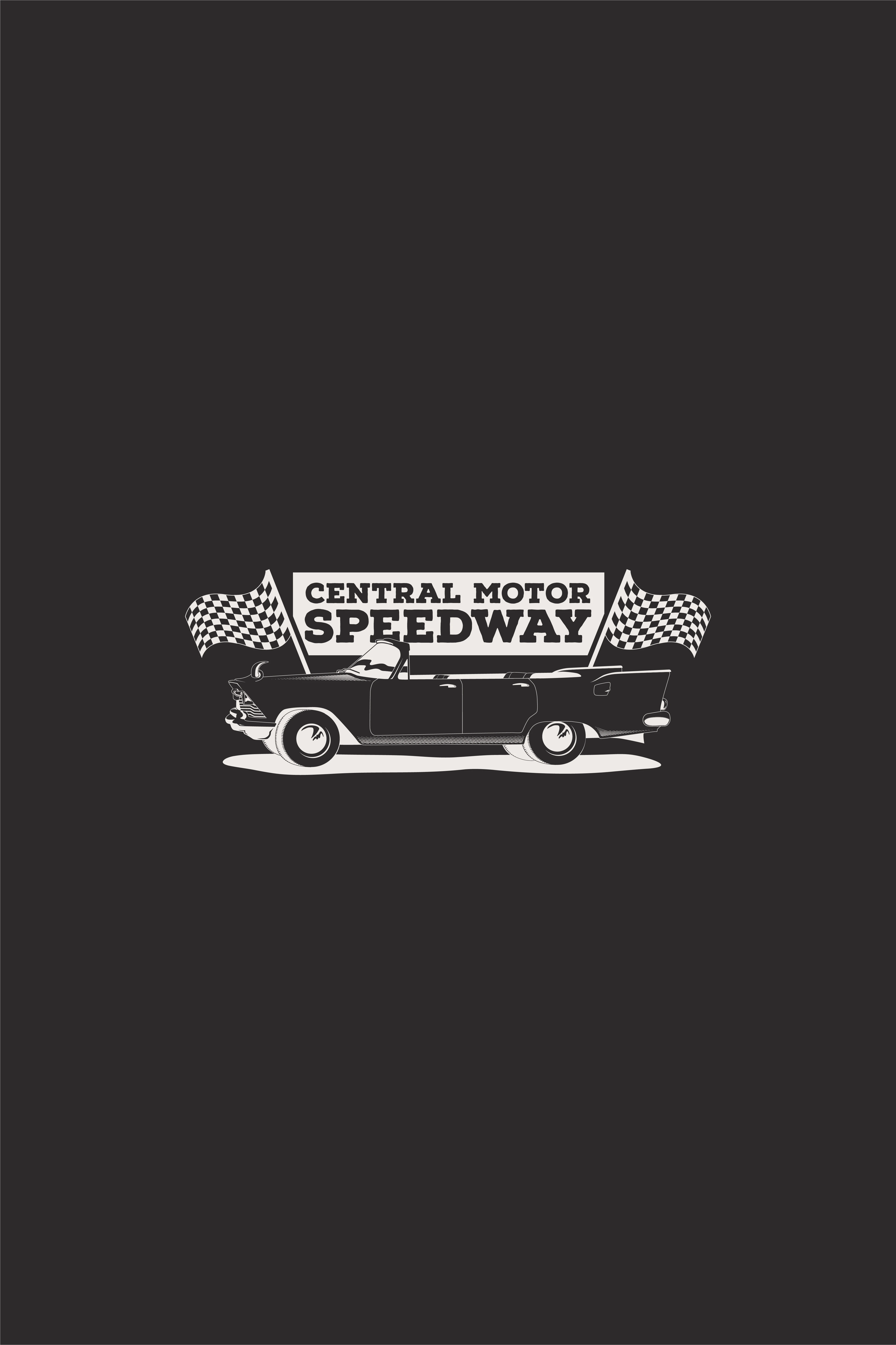 Central Motor Speedway - car drawing for anniversary t-shirt
