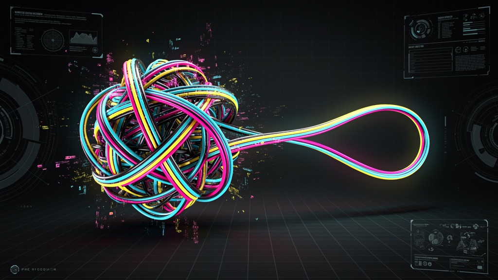 A visual metaphor of common mistakes, represented by a tangled knot of wires, with a clear, straight path emerging from the chaos, symbolizing solutions.
