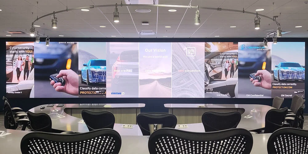Digital signage solution in corporate building by Absen.