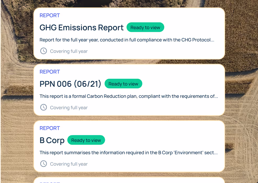 Reporting UI in the Seedling platform
