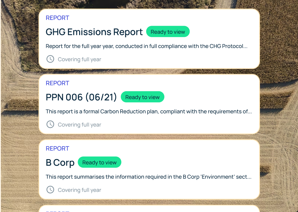 Reporting UI in the Seedling platform