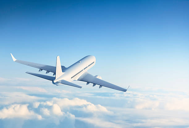 Airplane mid-flight.