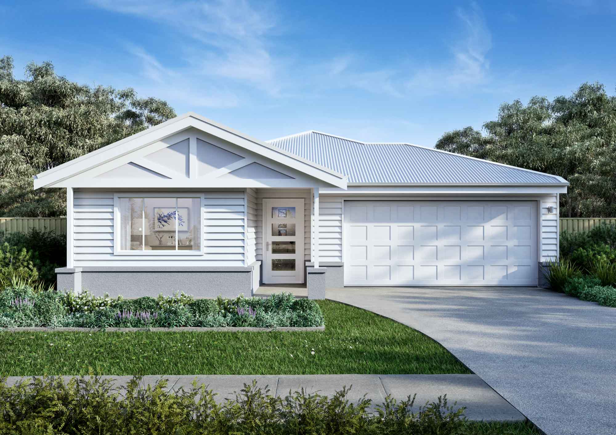 Our homes feature on-trend facades like this Hamptons style, contemporary architecture, and smart, low-maintenance designs. Each build is thoughtfully planned with stylish finishes, sustainable inclusions, and street appeal in mind.