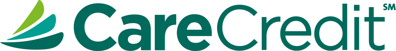 CareCredit logo with stylized three-leaf design in green and teal beside the text CareCredit.