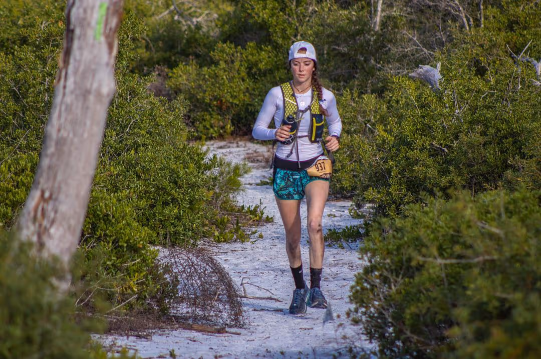 Remote running coach Abby of Wild Dog Athletics competes in a trail run.