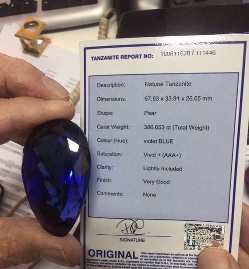 Tanzanite over 300 carats