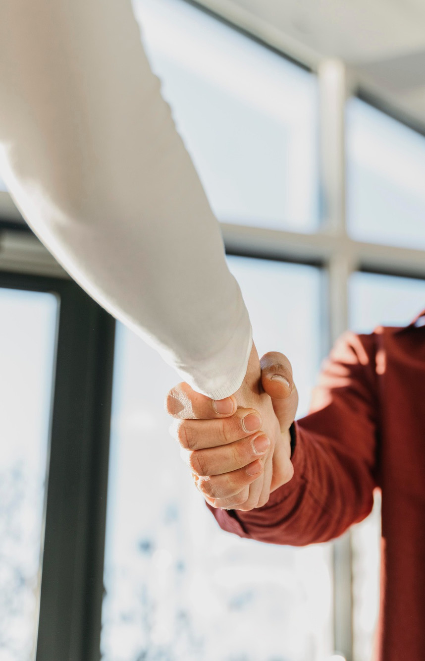 Two women looking over a document
