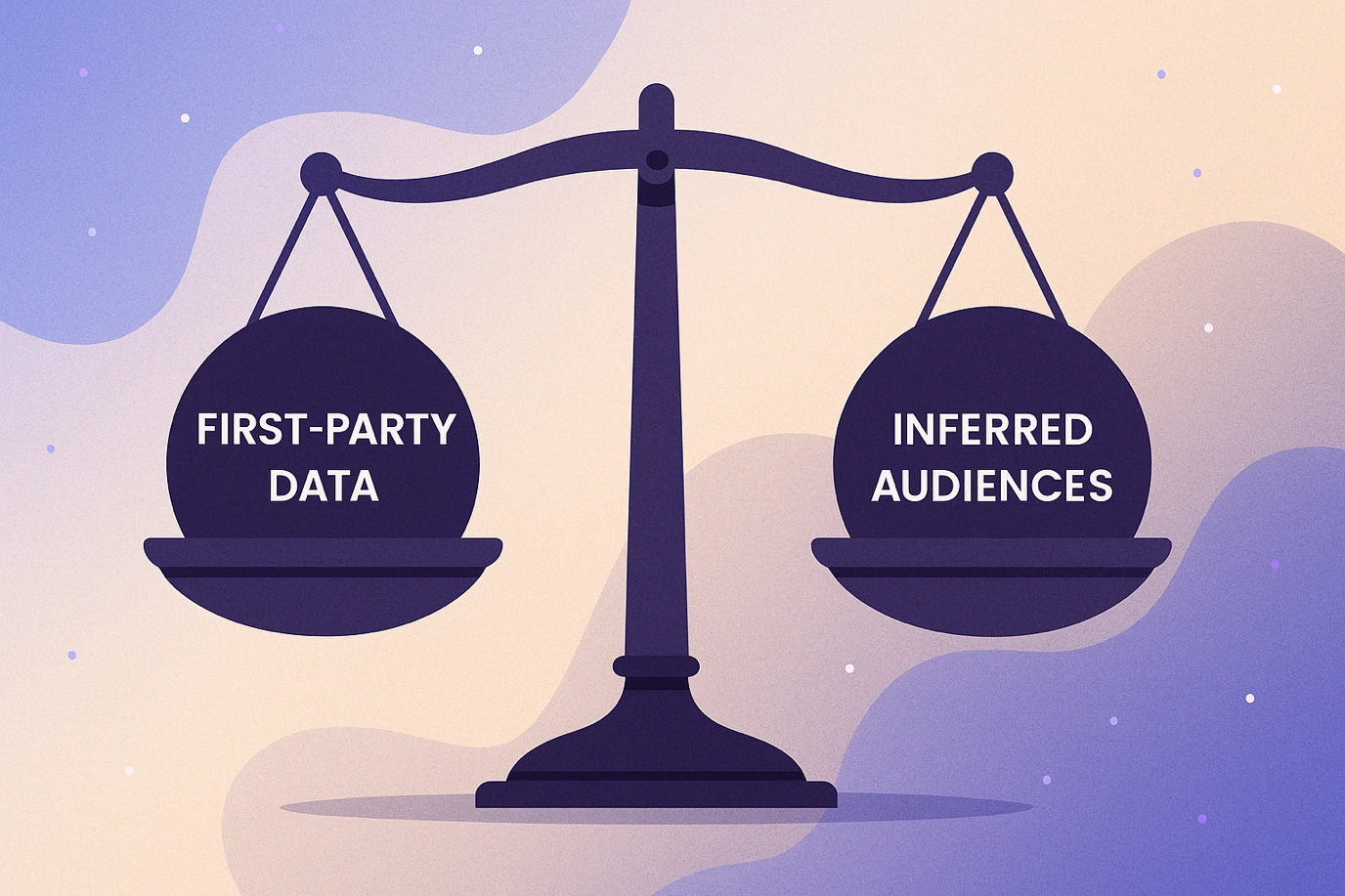 Visual showing balance between first-party data and inferred audience modeling