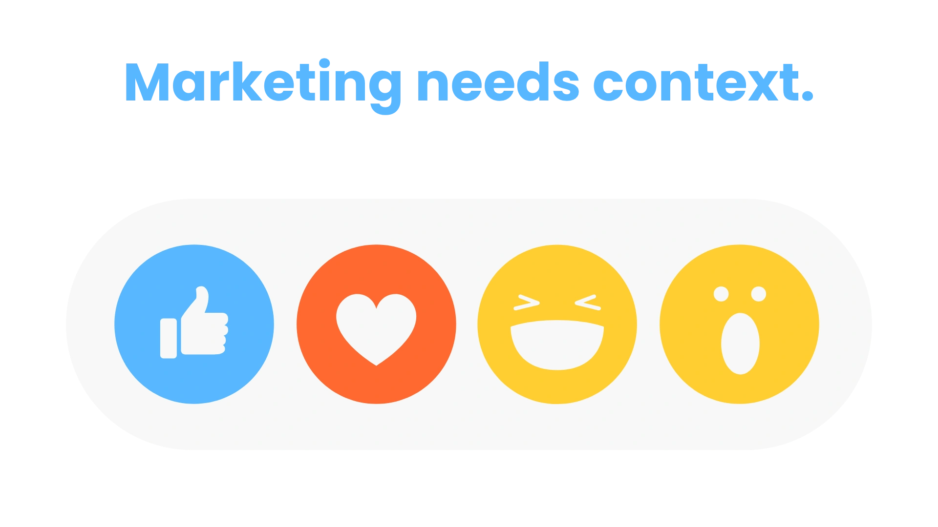Marketing needs context graphic with social icons