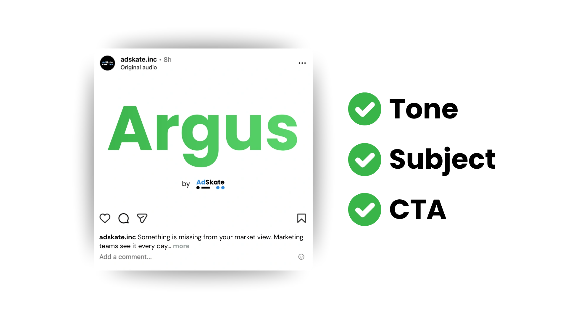 AdSkate social media graphic for Argus