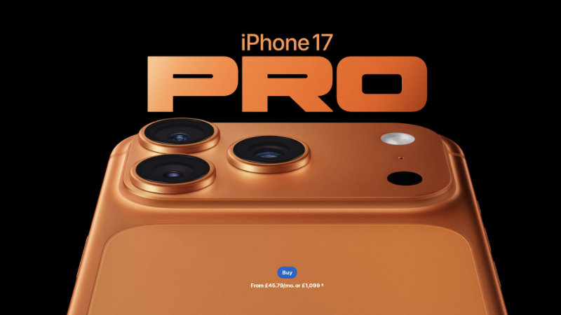 Screenshot of the Apple website