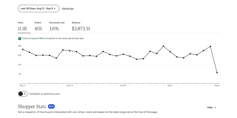 Etsy Ads Drive 103% Revenue Growth to $47,848 and 104% Increase in Orders in 30 Days