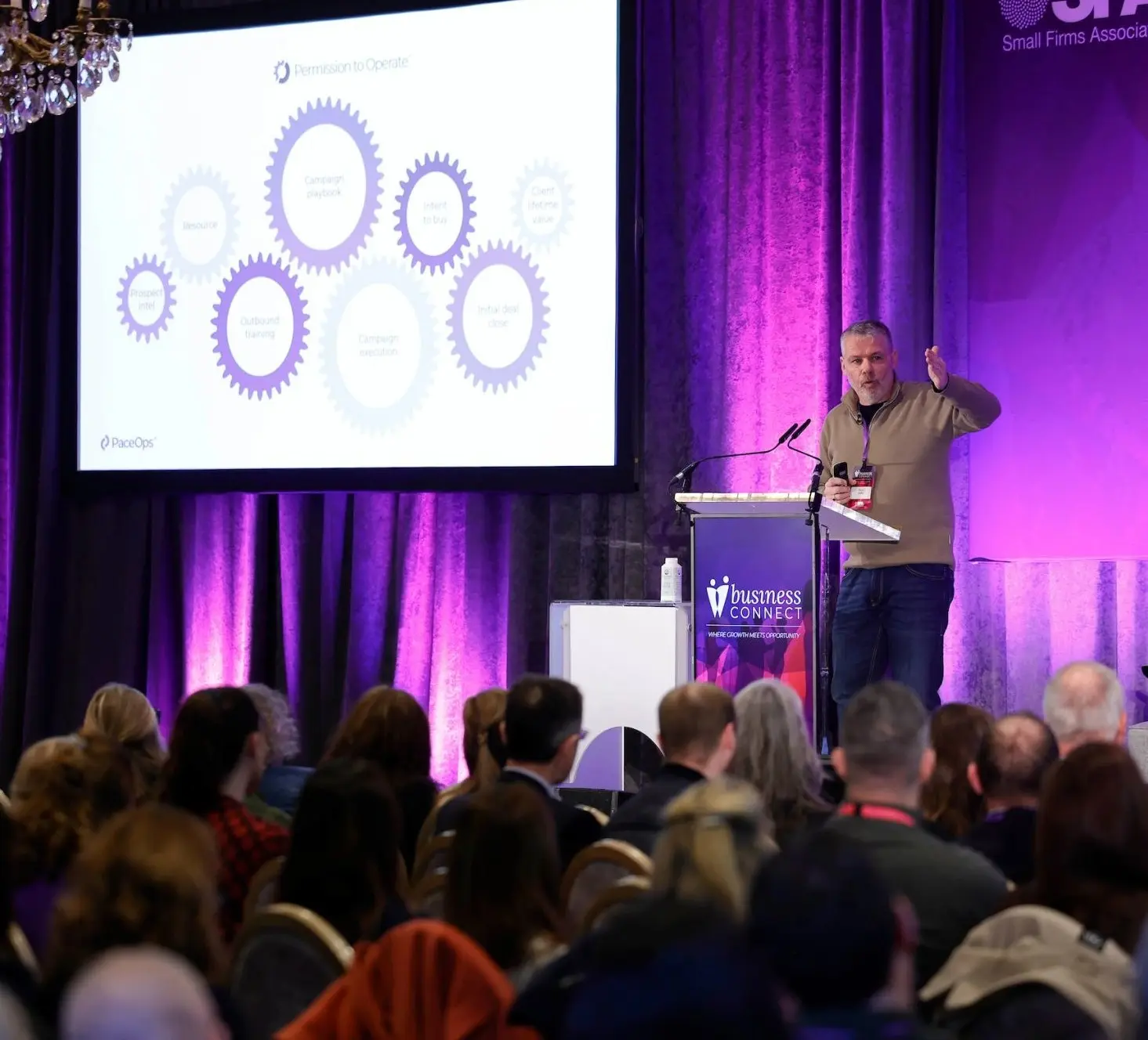 Kevin (CEO) giving a pitch