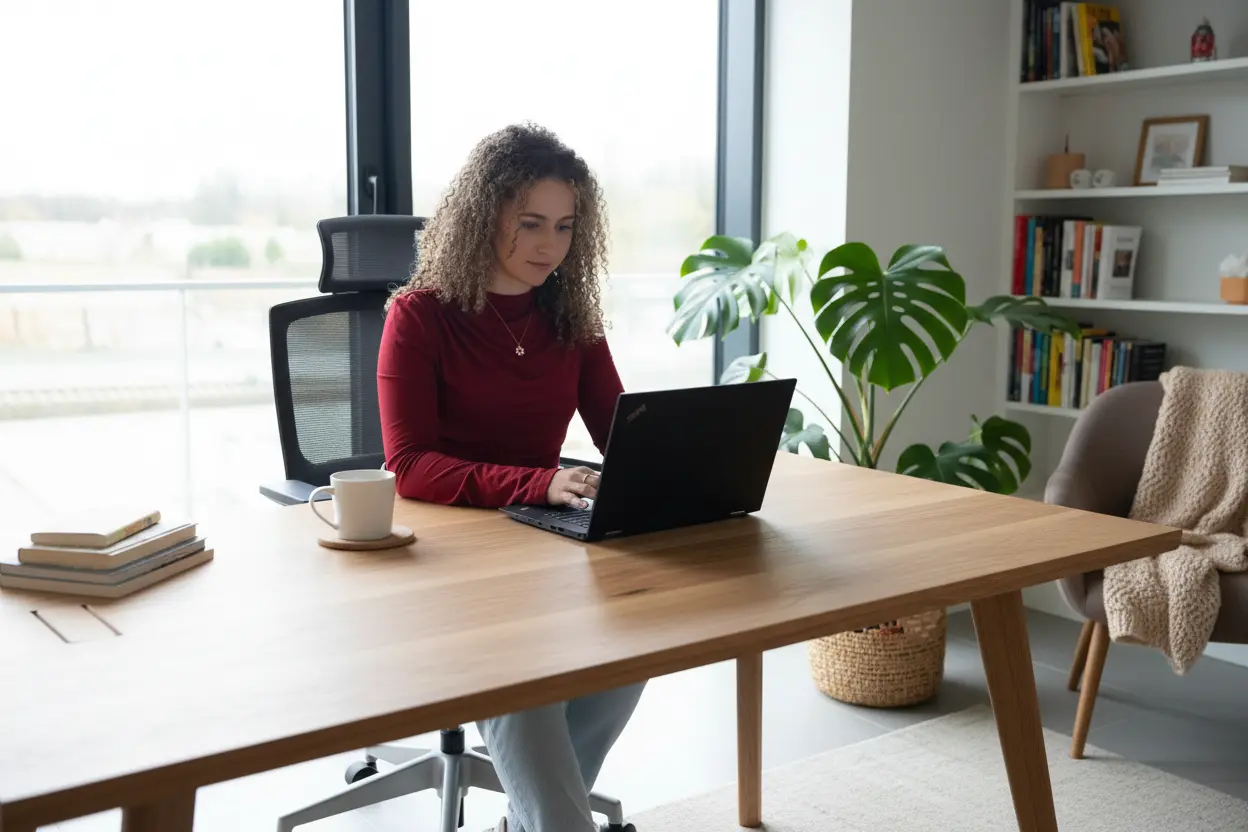 Woman on computer