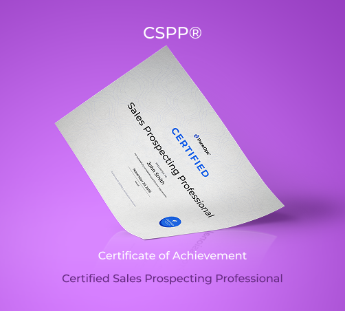 Certificate of Achievement - Certified Sales Prospecting Professional