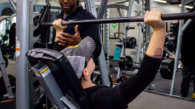 a gym doing exercises at the gym
