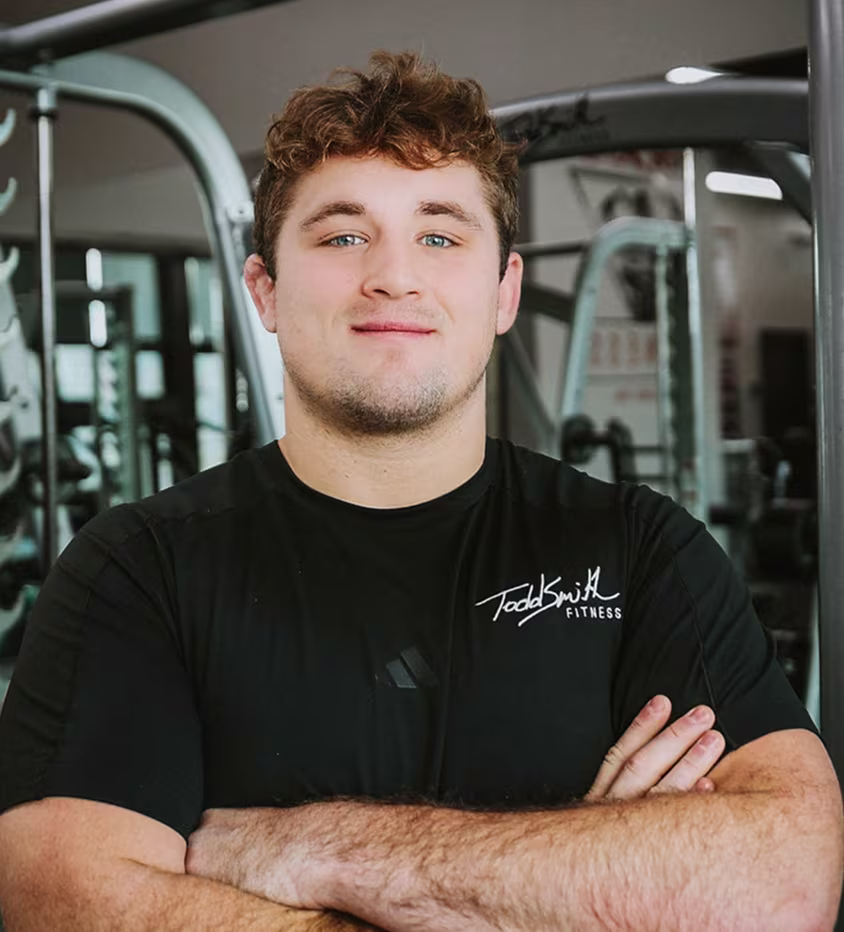 Isaac wearing a black tsf t-shirt