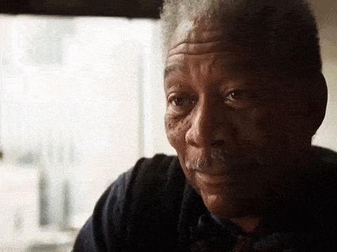 Animated gif of Morgan Freeman saying "good luck"