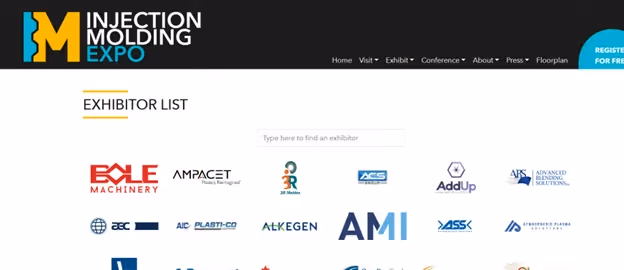 backlinks from a trade show exhibitor list