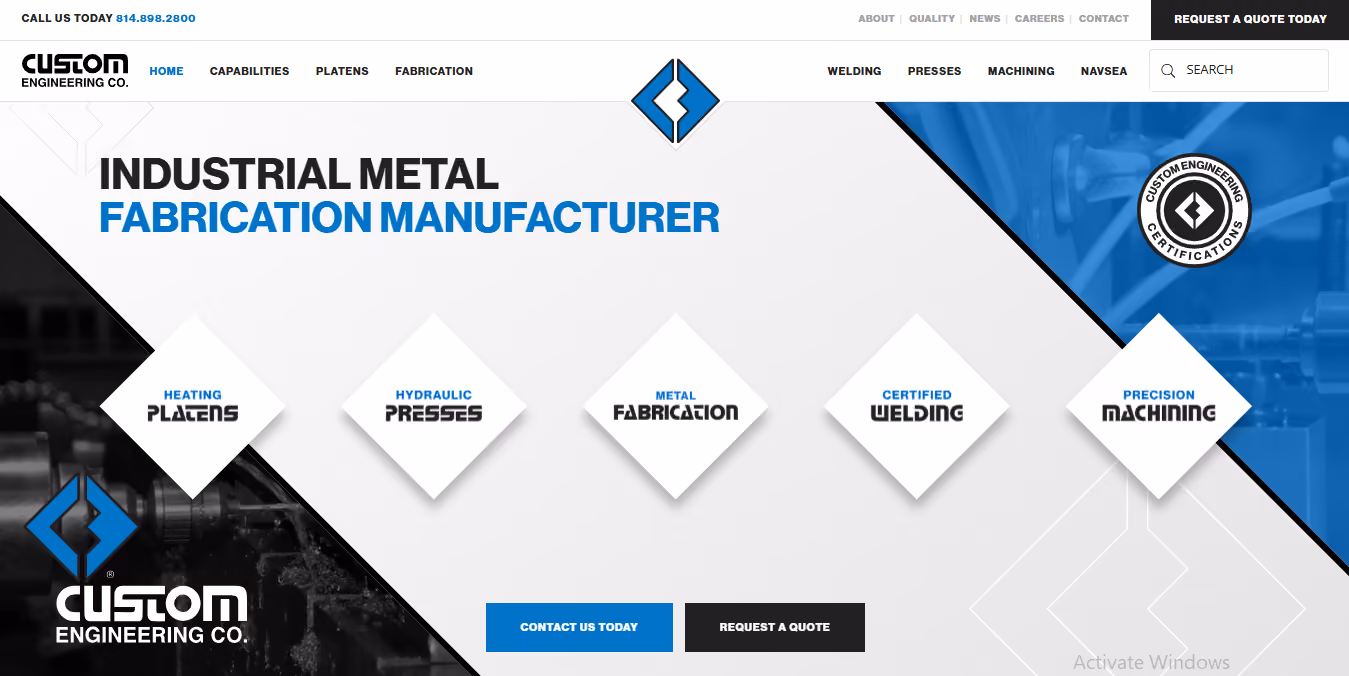 Manufacturing Website Design Guide - Custom Engineering