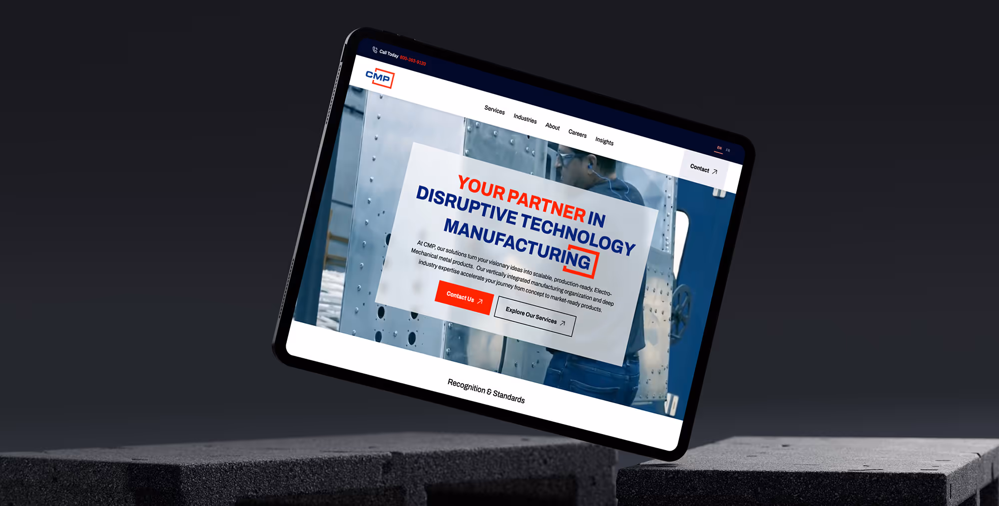 iMac with CMP website