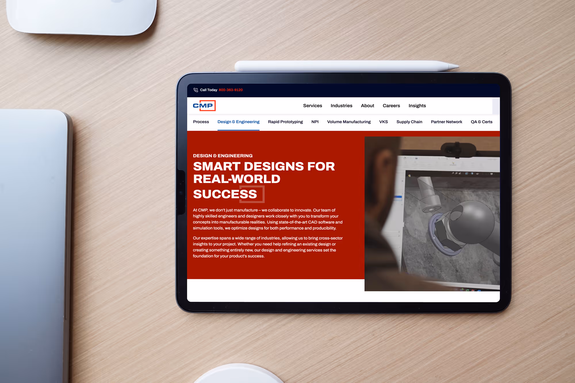 Tablet website design