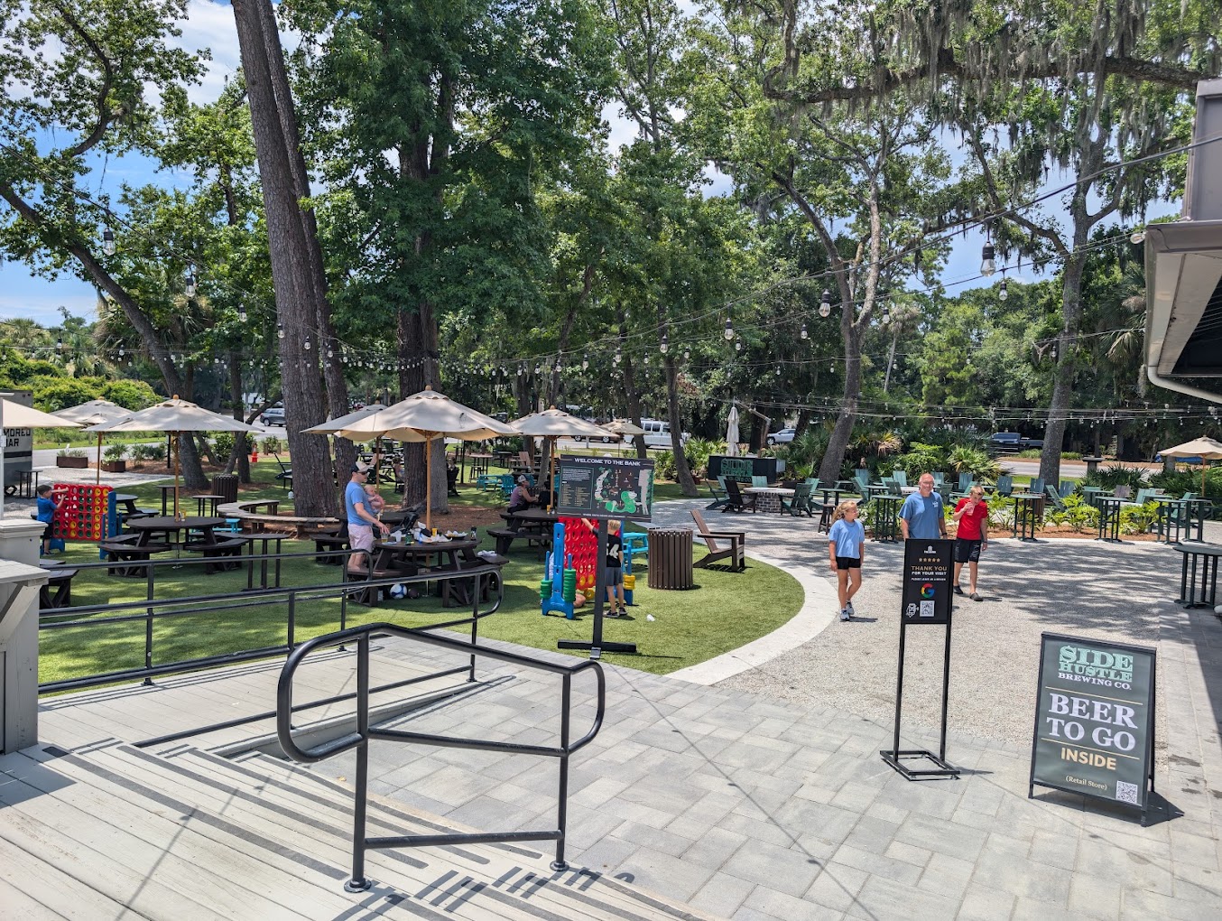 Beer garden at The Bank
