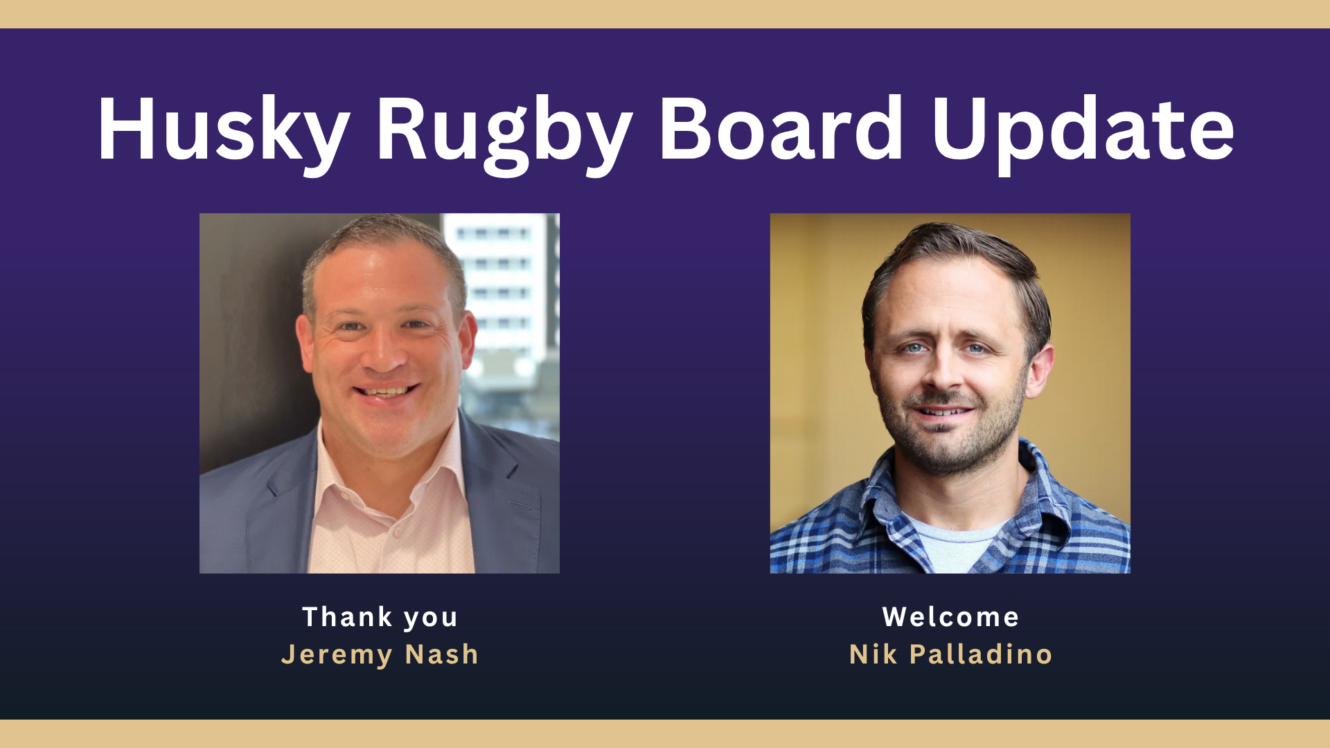 Husky Rugby Board Update: A Fond Farewell and a Warm Welcome